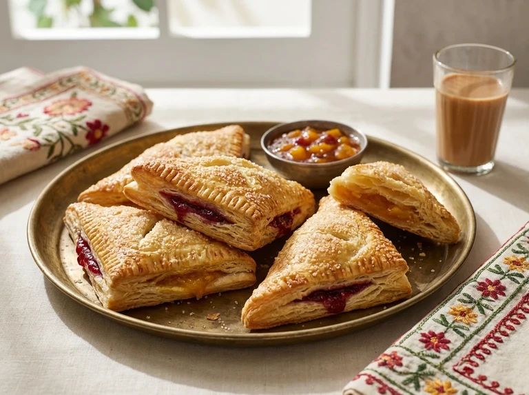 Puff Pastry Turnovers with Jam or Preserves