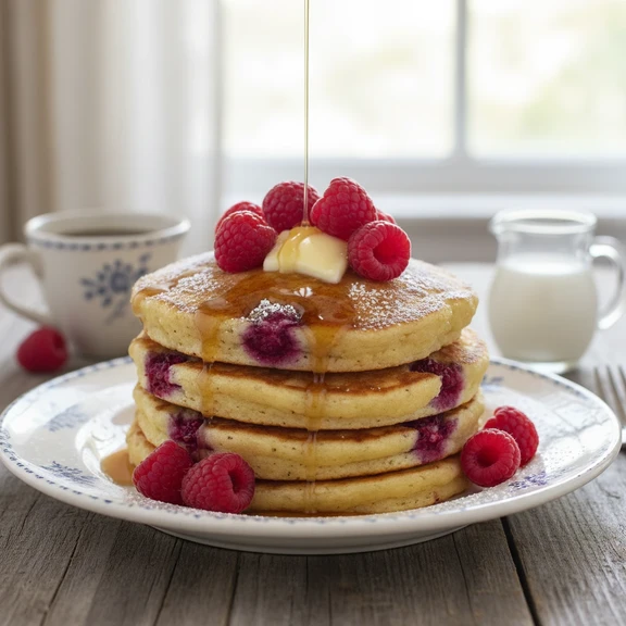 Raspberry Griddle Cakes