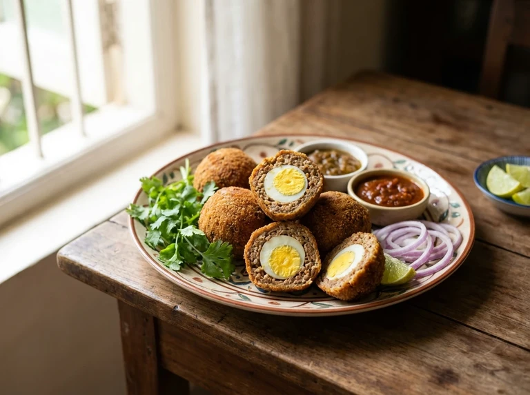 Roast Meat and Egg Kebabs