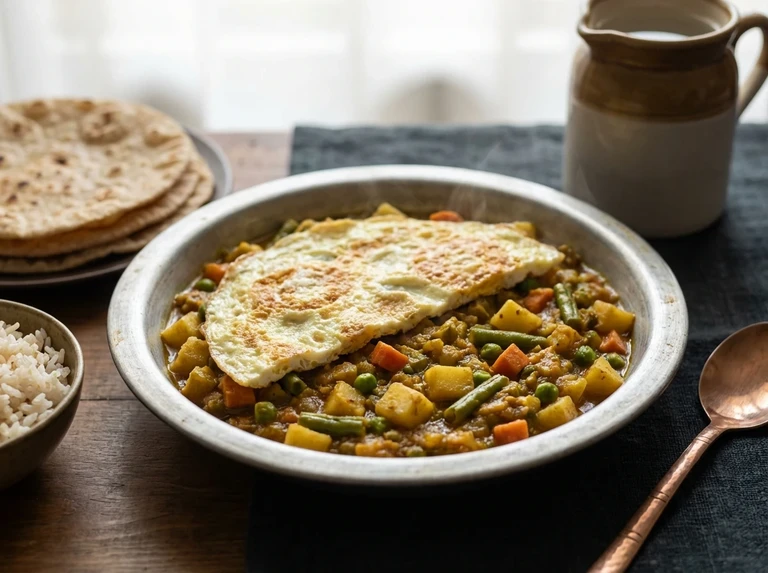 Roasted Vegetable Stew with Eggs