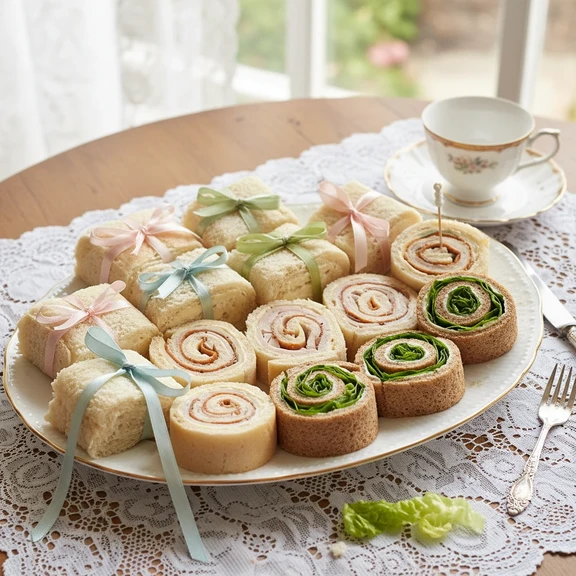 Rolled Bread Sandwiches