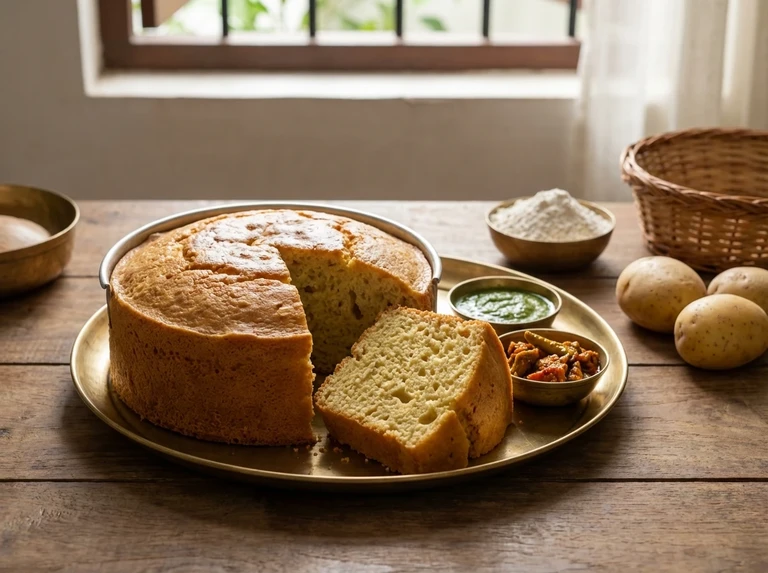 Saras Cake (Savory Potato Yeast Cake)