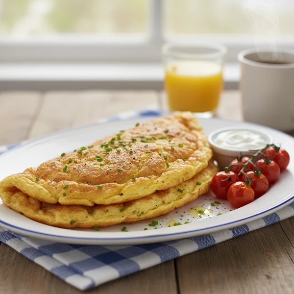 Savory Bread Crumb Omelet