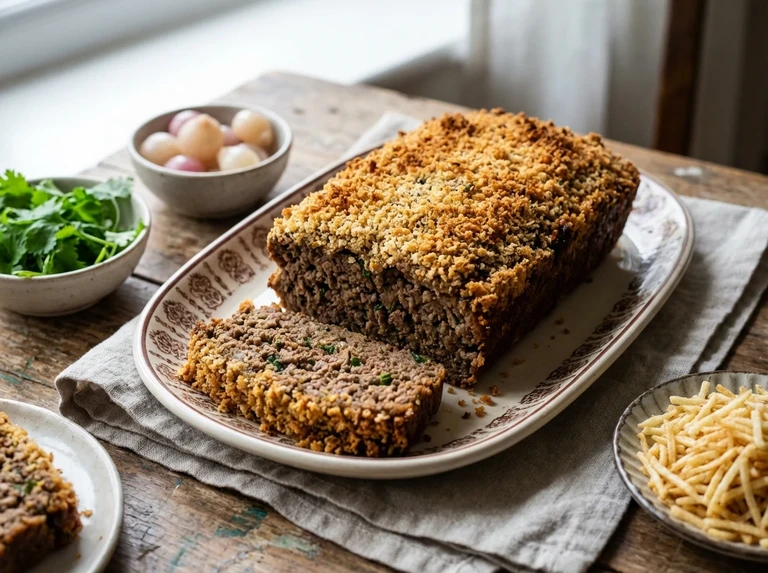 Savory Mutton Cake (Keema Loaf)