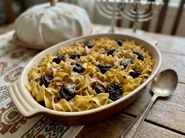 SCALLOPED NOODLES AND PRUNES