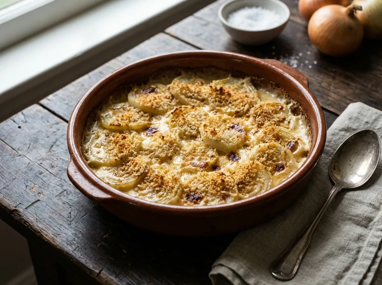 SCALLOPED ONIONS