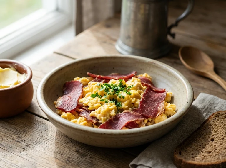 Scrambled Eggs with Dried Beef