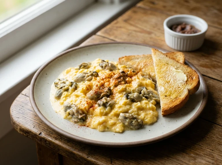 Scrambled Eggs with Oysters