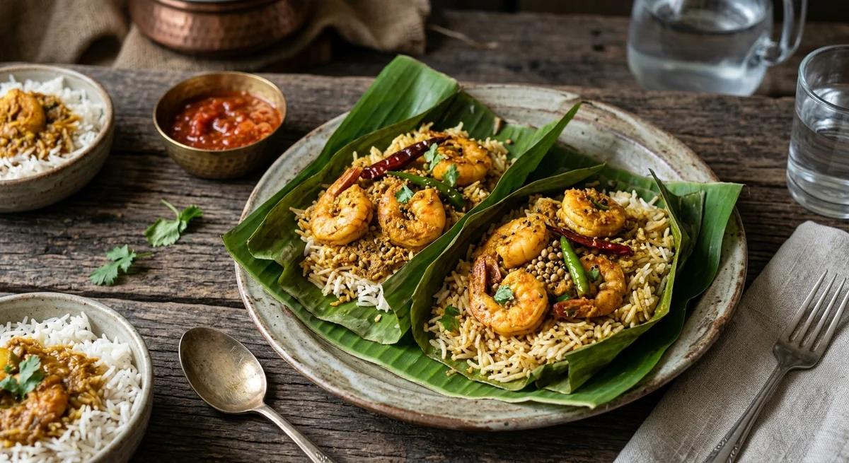 SHRIMPS BOILED in RICE