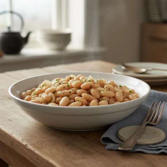 Simple Boiled Haricot Beans