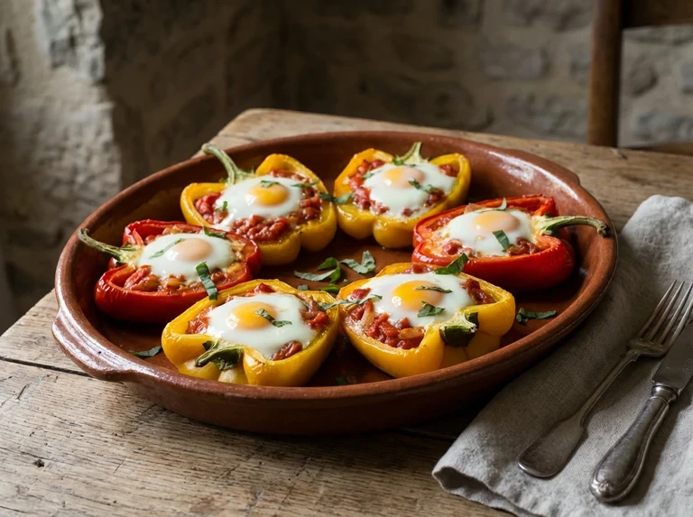 Spanish Eggs in Peppers