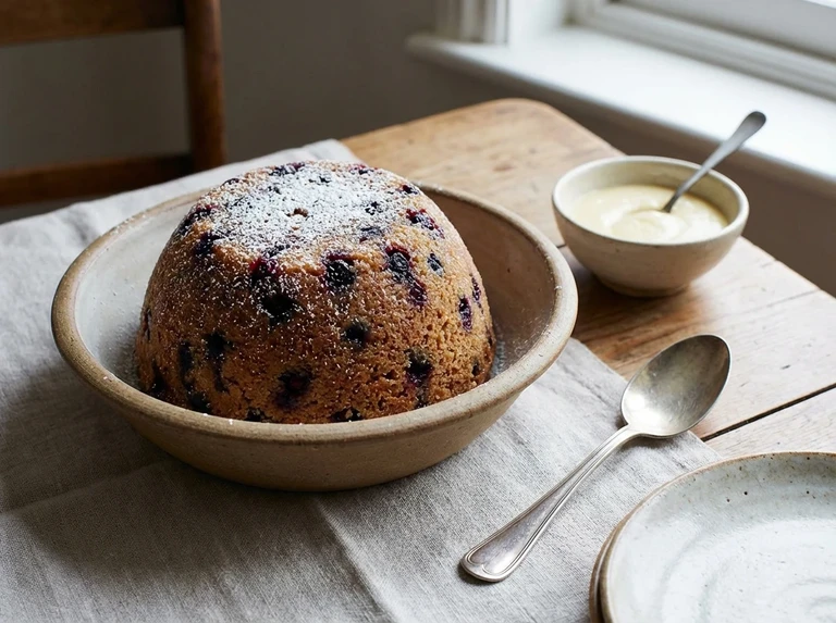 STEAMED BERRY PUDDING