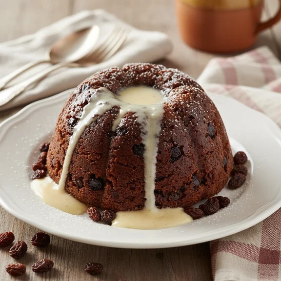 Steamed Raisin Pudding