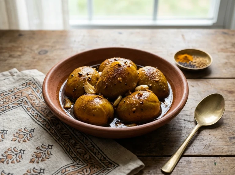 Steamed Whole Mango Pickle (Bafena)