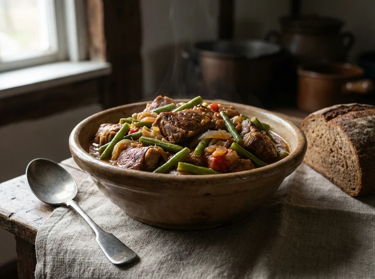 STRING BEANS WITH LAMB