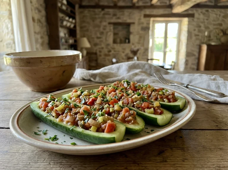 Stuffed-Cucumber Salad
