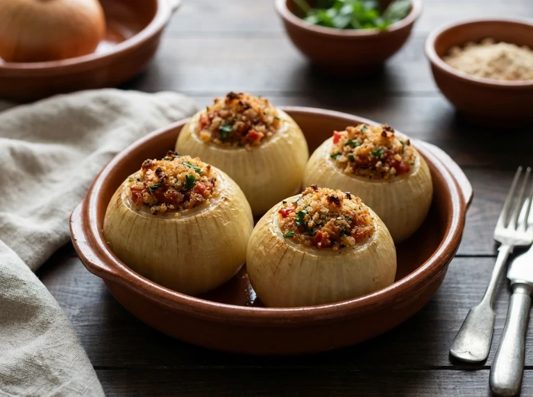Stuffed Onions (Four portions)