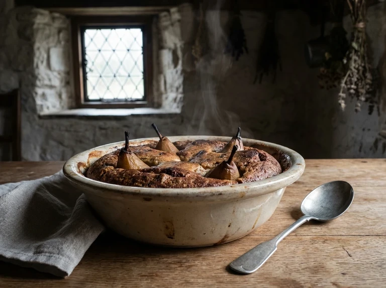 SUET PUDDING WITH PEARS