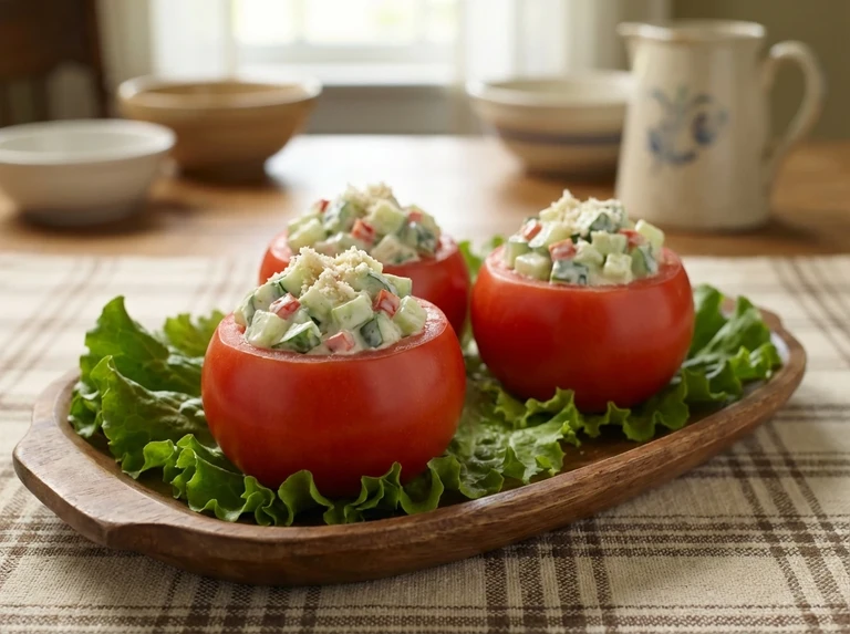Tomatoes Stuffed with Cucumber