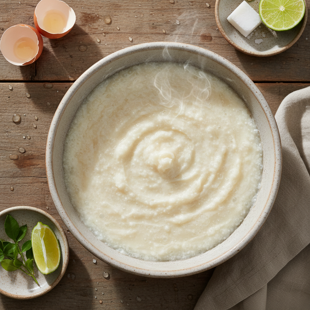 Egg White and Lime Adhesive for Glass and China