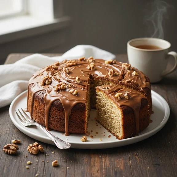 Walnut Mocha Cake