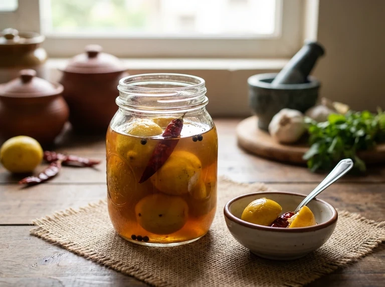 Whole Lemon Pickle in Vinegar
