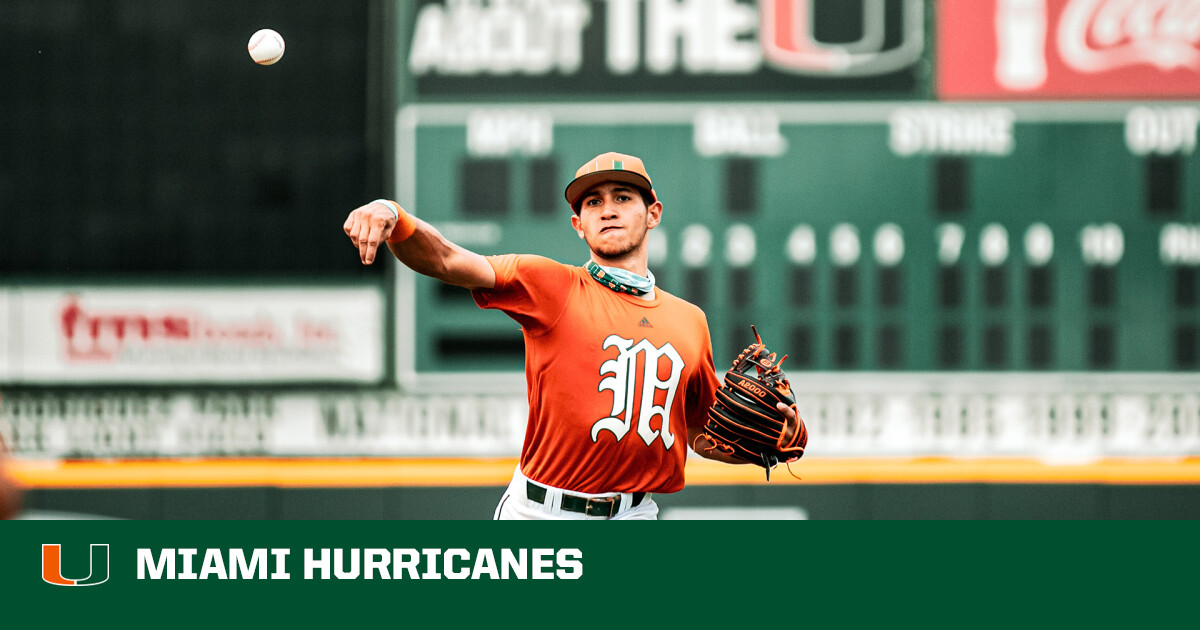 Miami Hurricanes Jose Izarra (41) bats during an NCAA game against