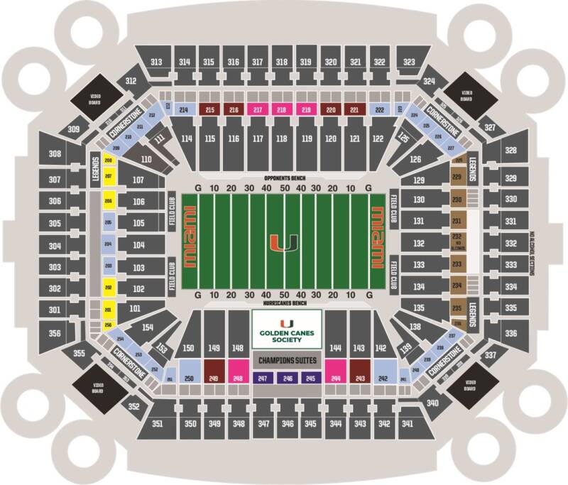 Miami FL Football Seating Chart 