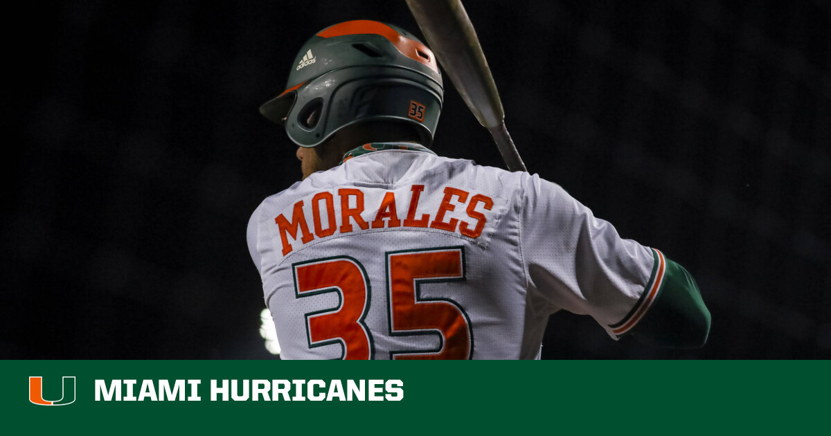 Men's Yohandy Morales Miami Hurricanes Replica V-Neck Baseball