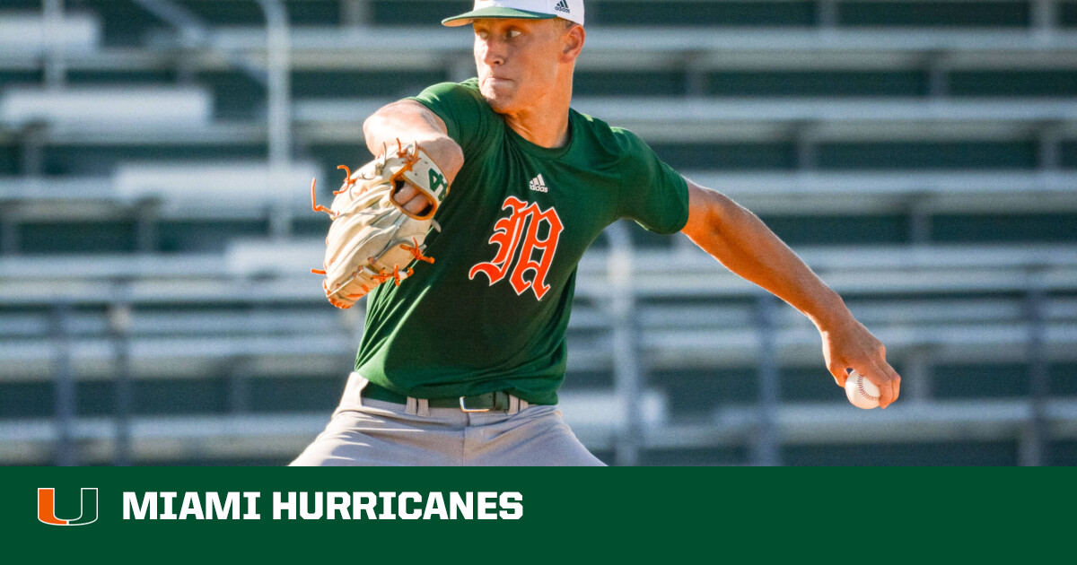 Men's Rafe Schlesinger Miami Hurricanes Replica V-Neck Baseball Jersey -  Orange