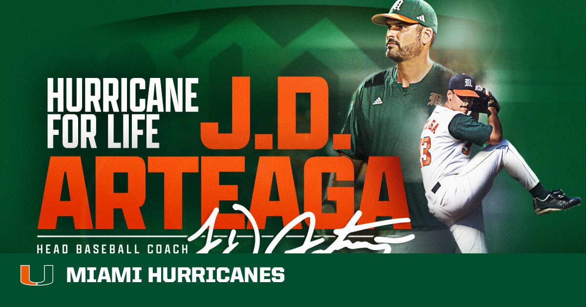 Miami Hurricanes Baseball names J.D. Arteaga as next Head Coach - State of  The U