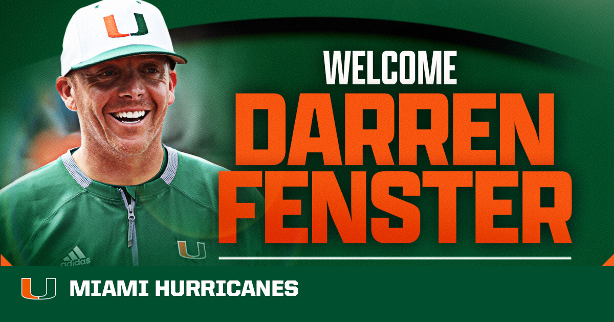 Miami Hurricanes baseball hires Darren Fenster as an assistant