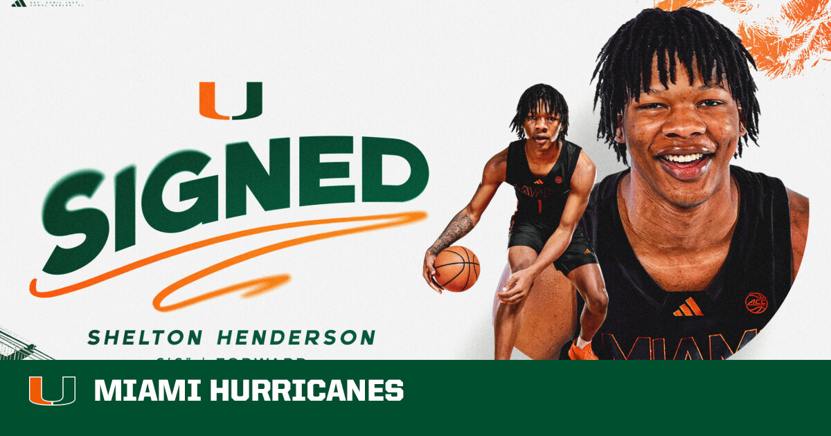 Shelton Henderson Signs with Miami – University of Miami Athletics