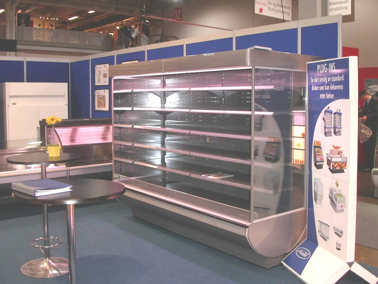 Norild modell 2100 seksplans kjølereol vist på kjølemessen i Oslo tidlig på 2000-tallet
