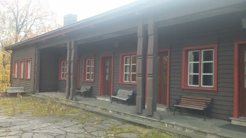 Offisersmessen Casino i Grefsrudleiren i Holmestrand brukt under okkupasjonen.