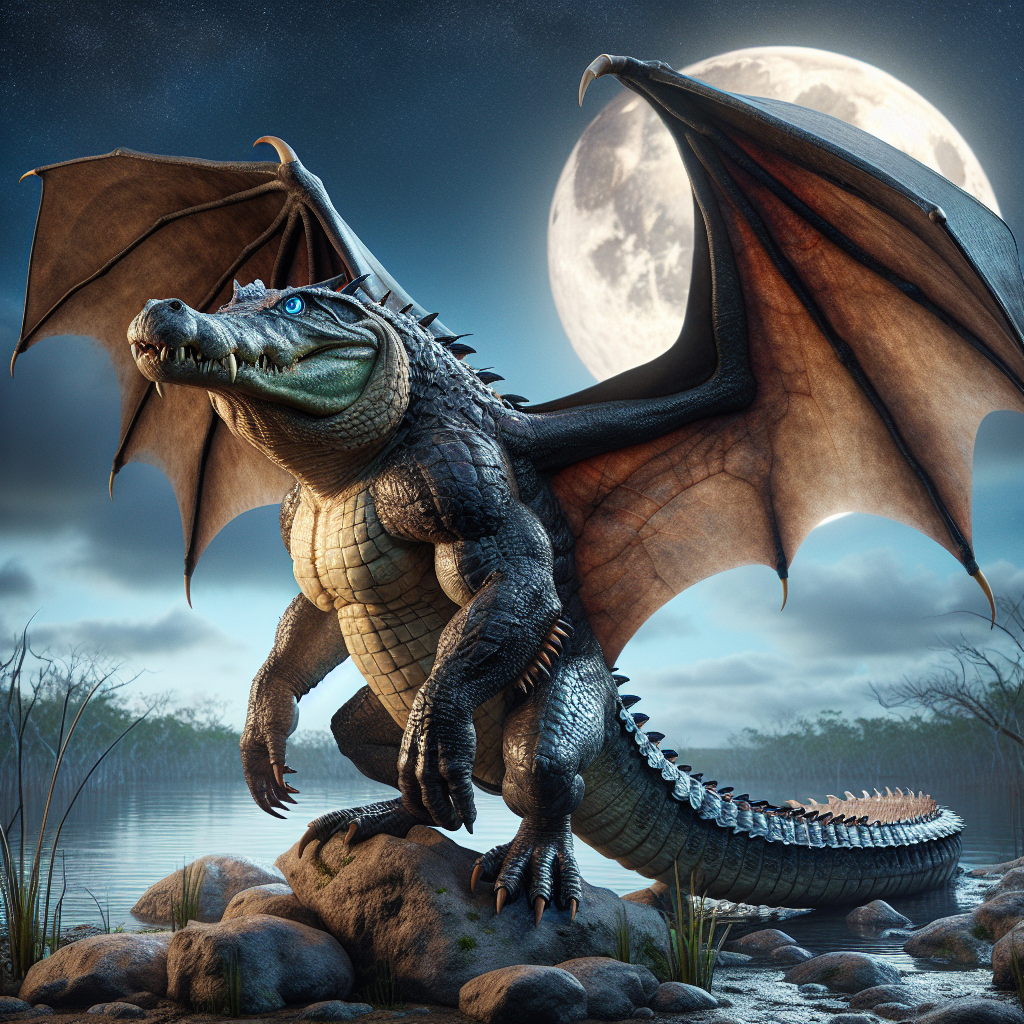 Gatorbat, an AI-generated hybrid of Alligator and Bat