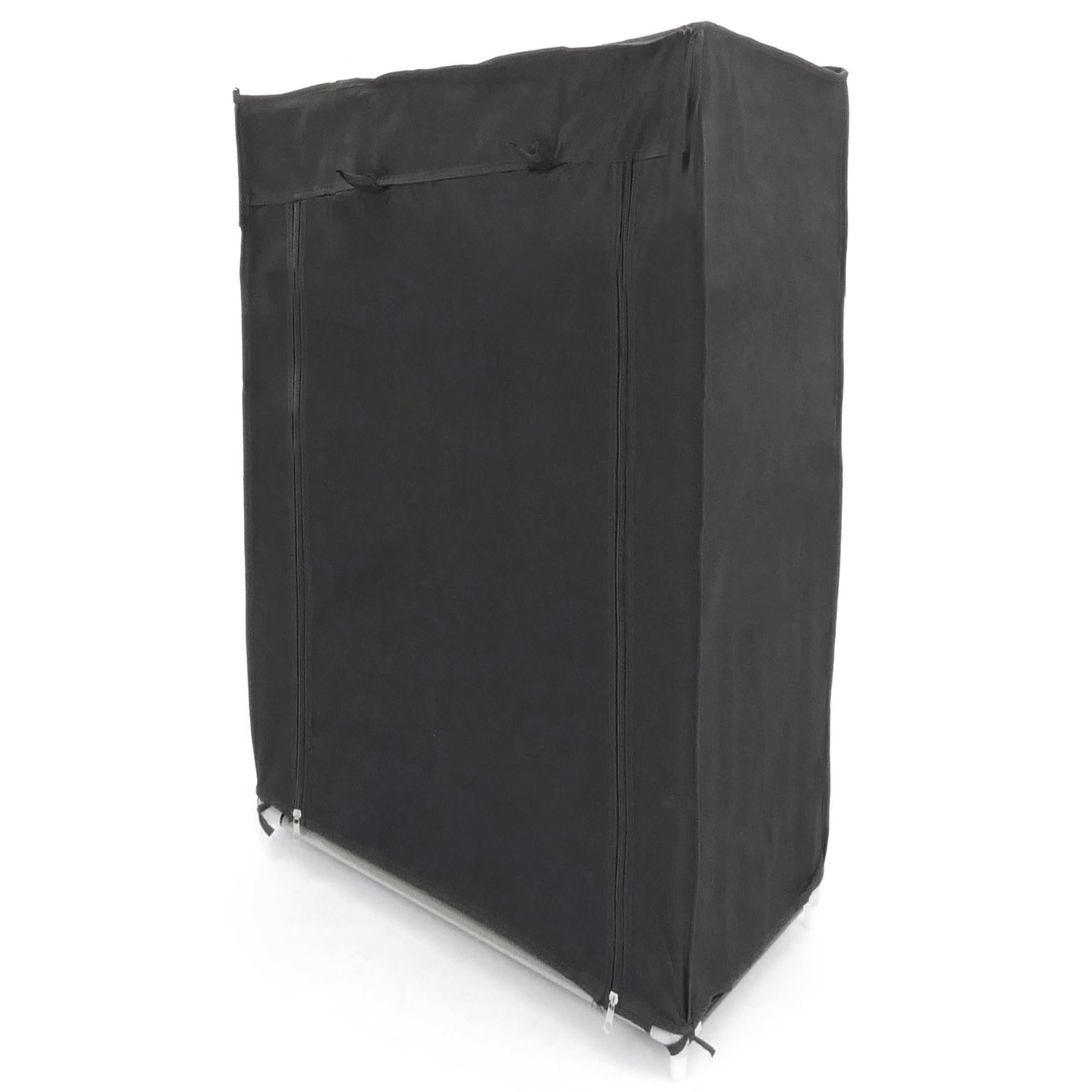 Armario ropero portátil multiusos de tela 5 baldas negro