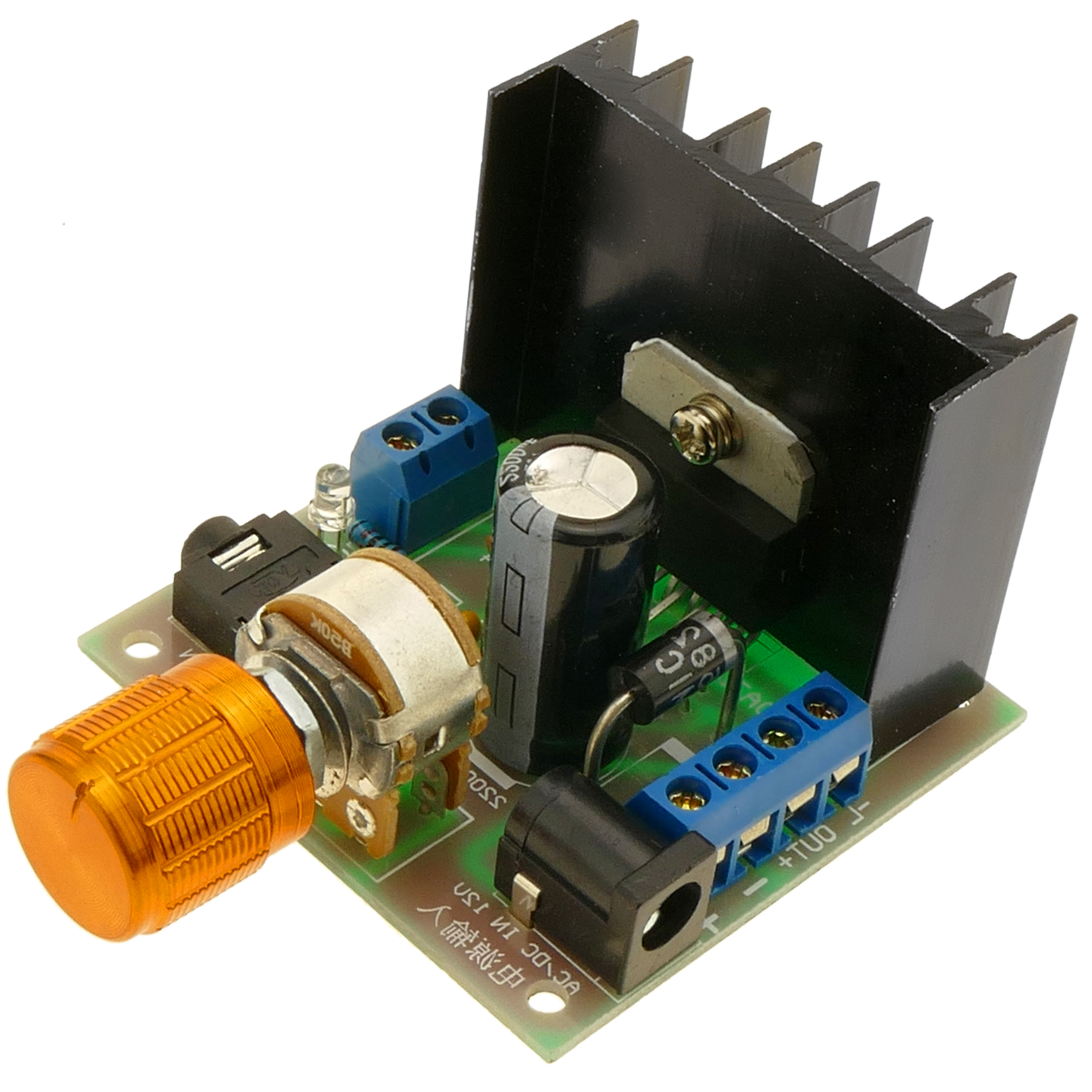 Amplificador de audio TDA7297, de 15W+15W, 12V, con potenciómetro. Modelo DW-0427