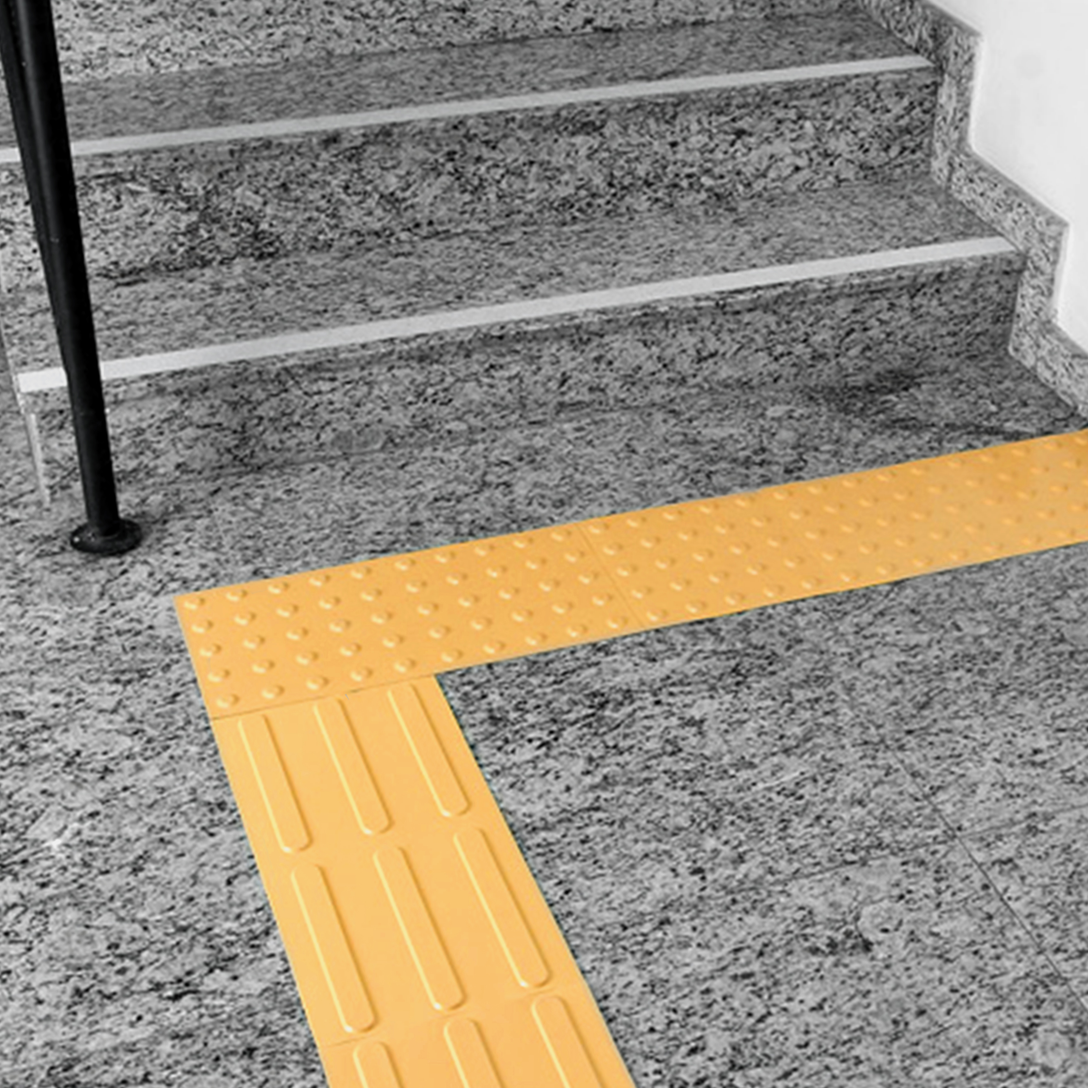 Baldosa podotáctil pavimento táctil ciegos invidentes de 25x25cm círculos de parada amarillo 10-pack