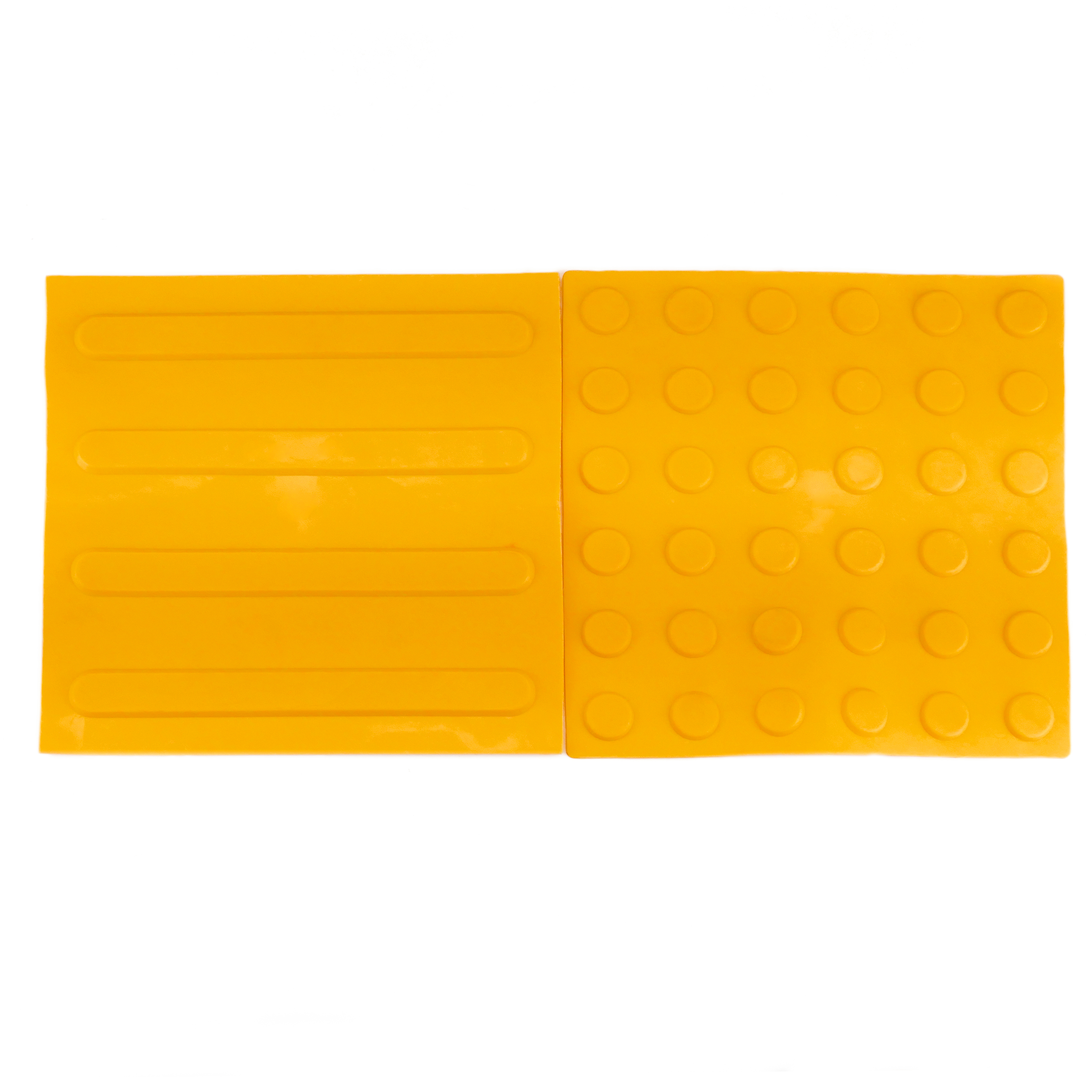 Baldosa podotáctil pavimento táctil ciegos invidentes de 25x25cm círculos de parada amarillo 10-pack