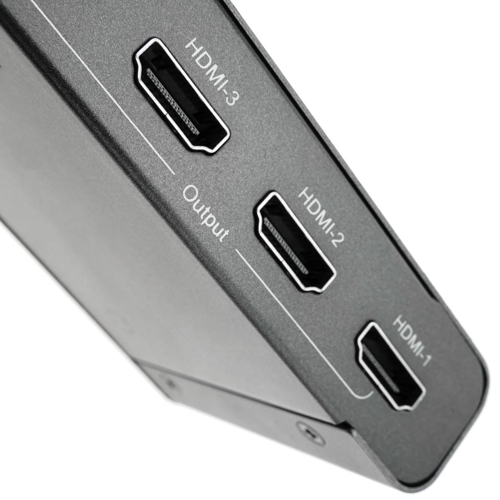 Adaptador de DisplayPort 1 x DP a 4 x HDMI con función de videowall de 4 puertos
