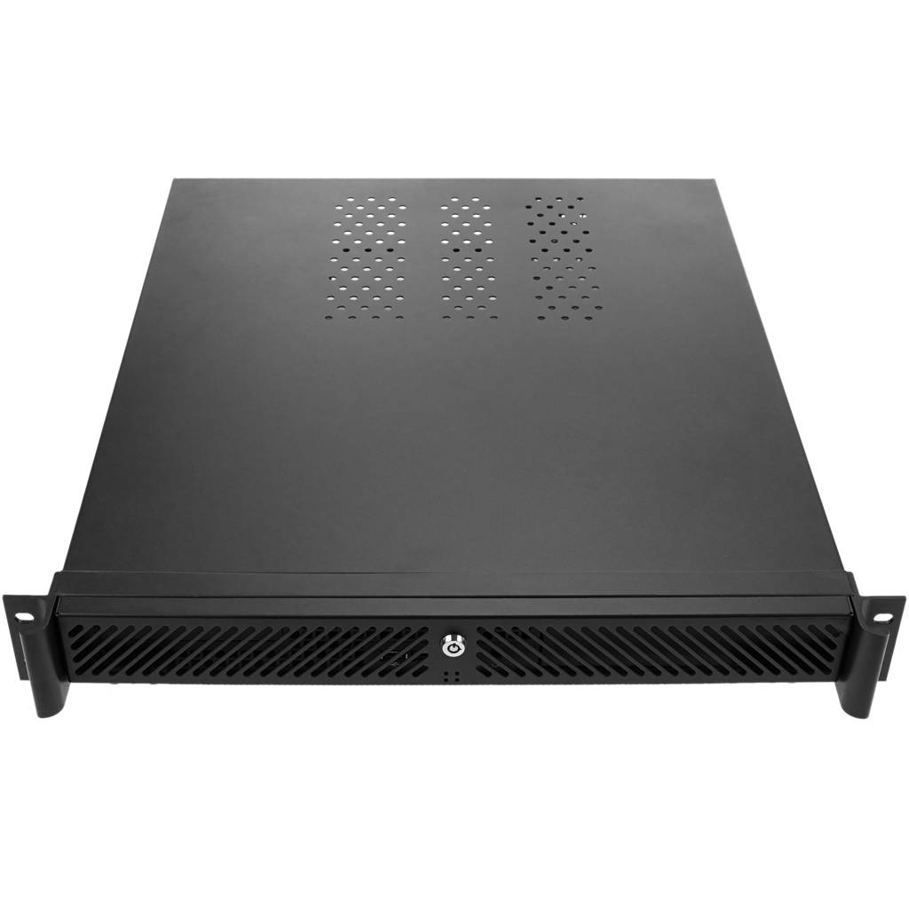 Caja para montaje en Rack 19” negra IPC mini-ITX 1.3U 1 x 5.25" o 4 x 3.5" fondo 508 mm