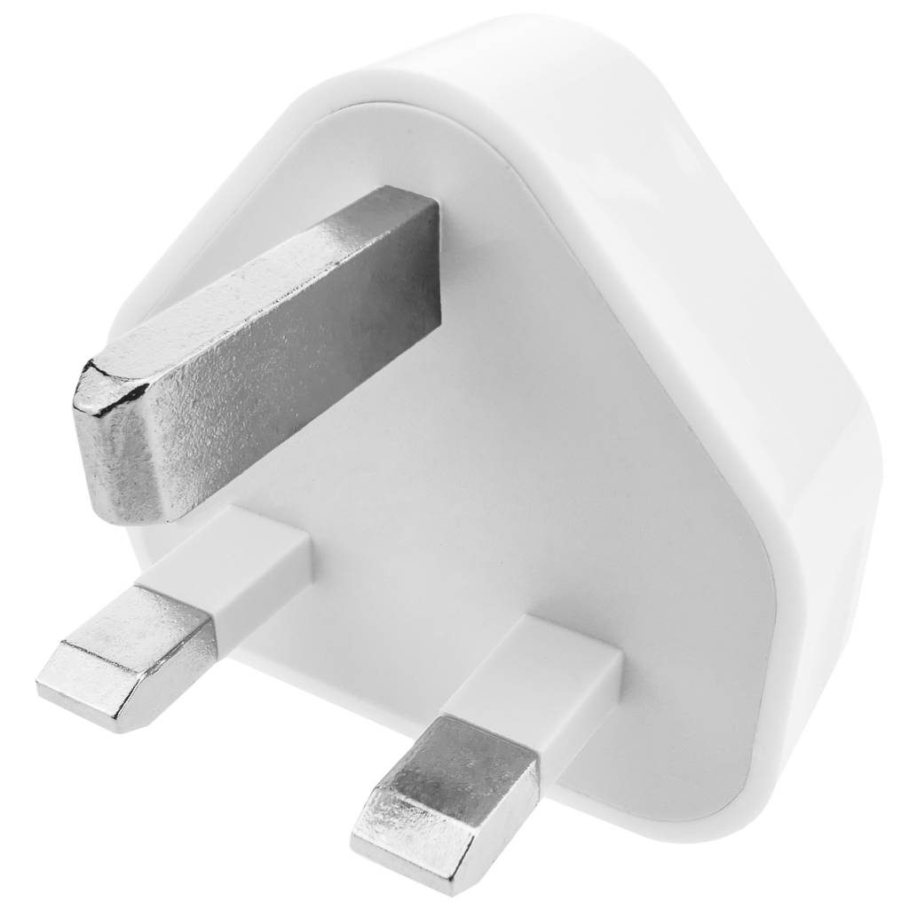 Adaptador de corriente blanco para Reino Unido de 220 VAC a USB tipo A hembra 1A