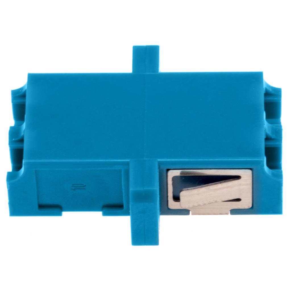 Adaptador de fibra óptica LC a LC azul monomodo dúplex