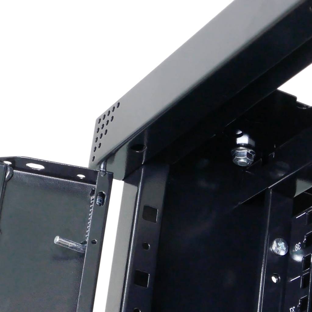 Armario Rack 29U 19” negro de pie con puerta de cristal 600 x 800 x 1400 mm