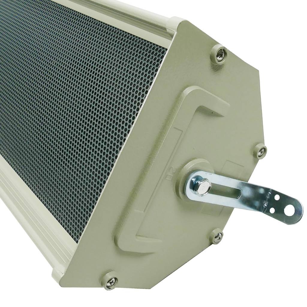 Altavoz orientable de pared 100W para megafonía beige y gris 1020 x 142 mm