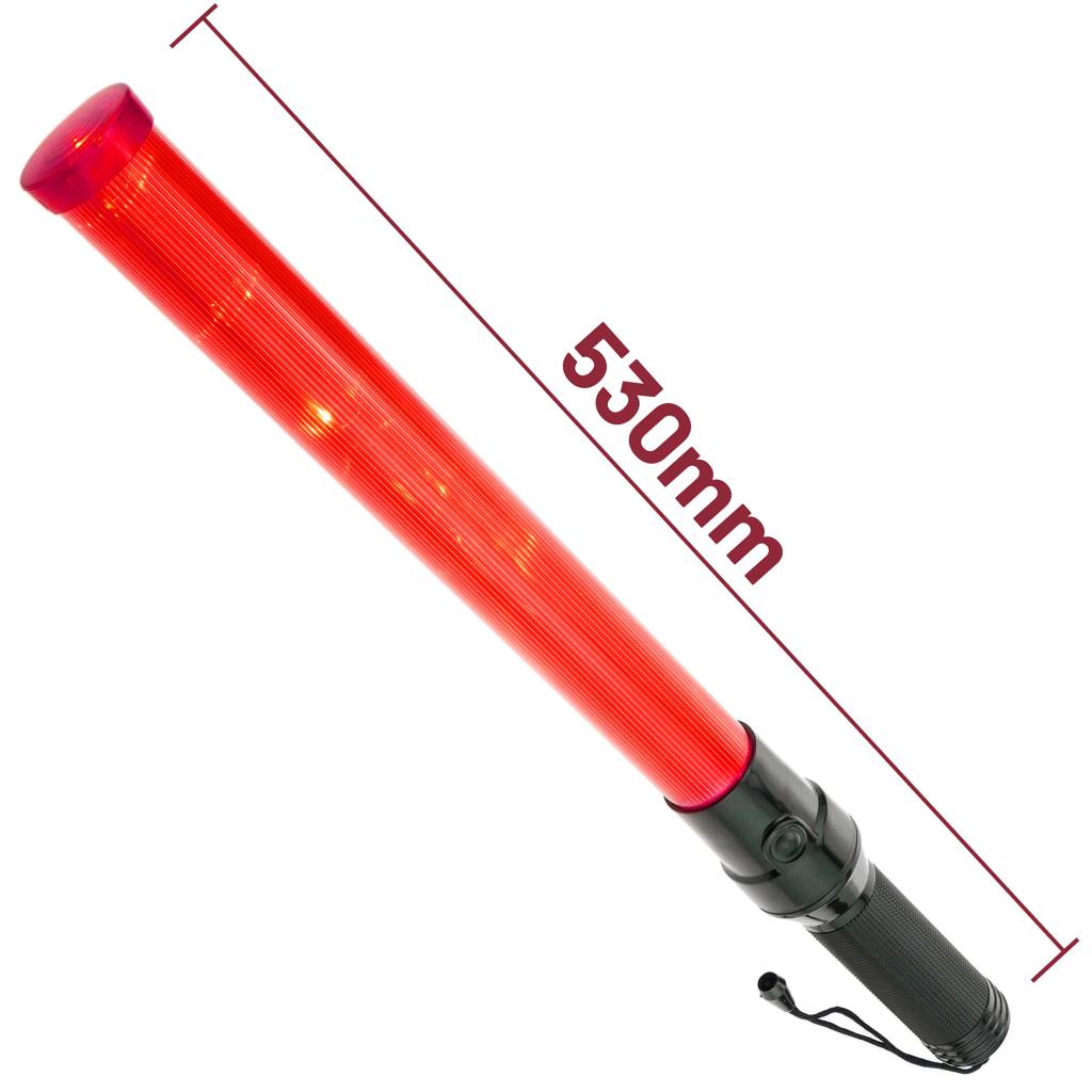 Bastón lumínico de tráfico rojo 40x530mm