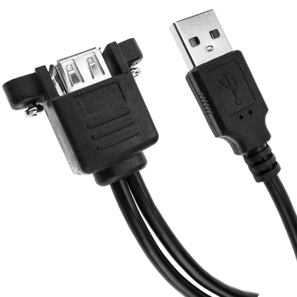 Adaptador USB 2.0 macho X2 a USB hembra doble para panel