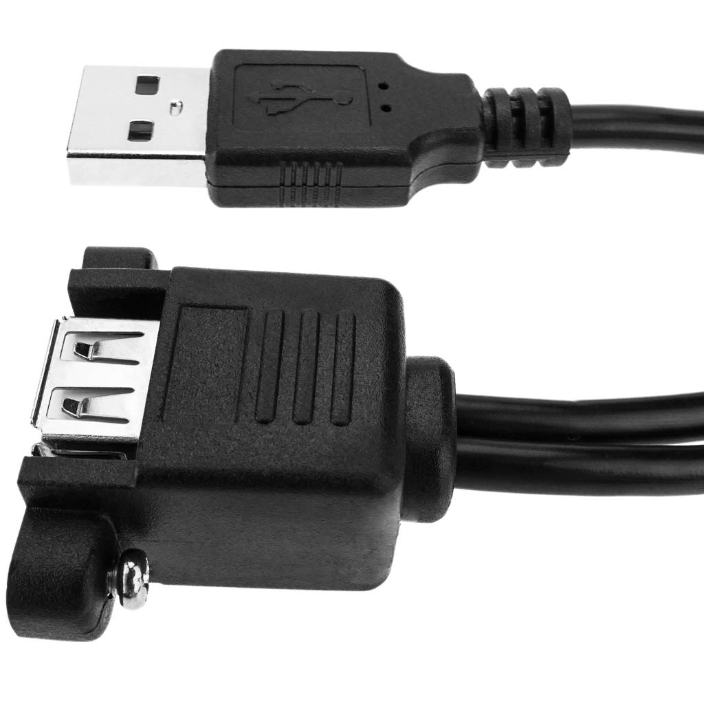 Adaptador USB 2.0 macho X2 a USB hembra doble para panel