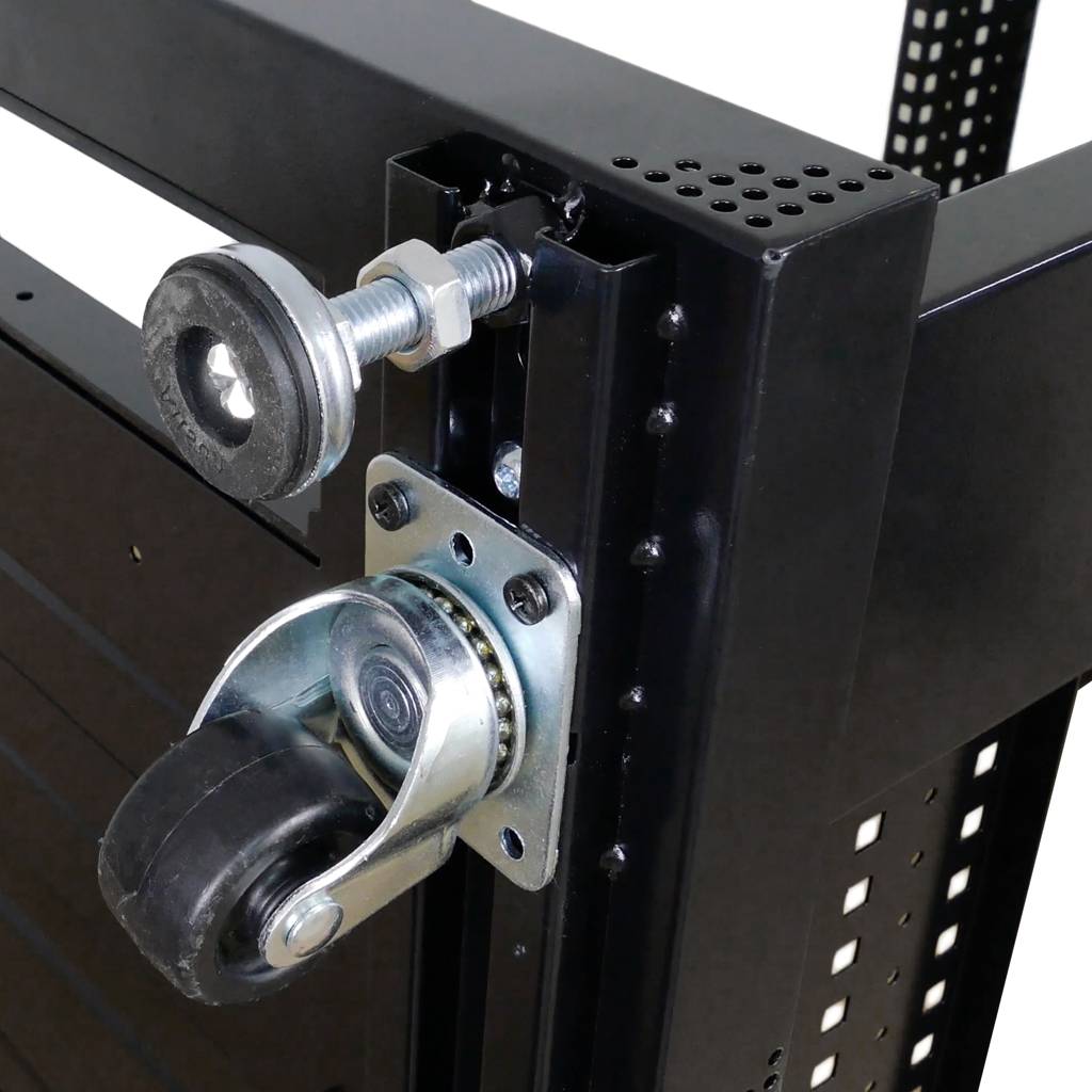 Armario Rack 33U 19” negro de pie con puerta de cristal 600 x 800 x 1600 mm